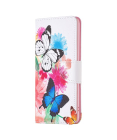 Housse Samsung Galaxy A55 5G Papillons et fleurs colorées