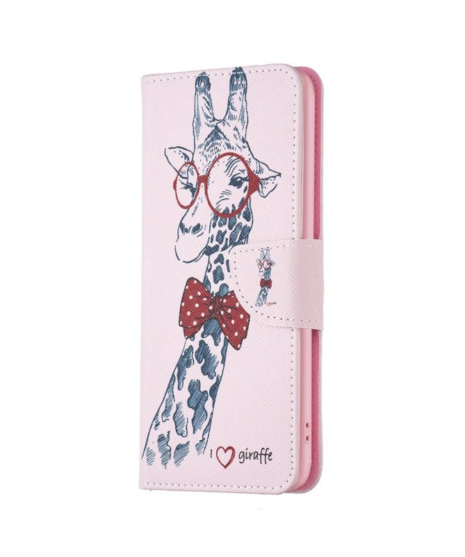 Housse Samsung Galaxy A55 5G Girafe avec lunettes