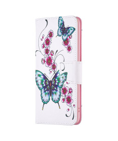 Housse Samsung Galaxy A55 5G fleurs et papillons
