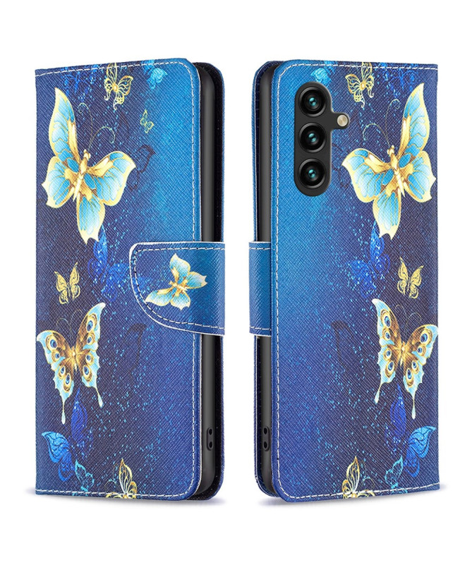 Housse Samsung Galaxy A55 5G Papillons dorés