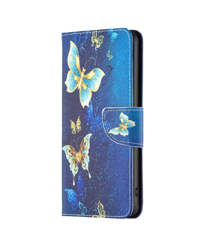 Housse Samsung Galaxy A55 5G Papillons dorés