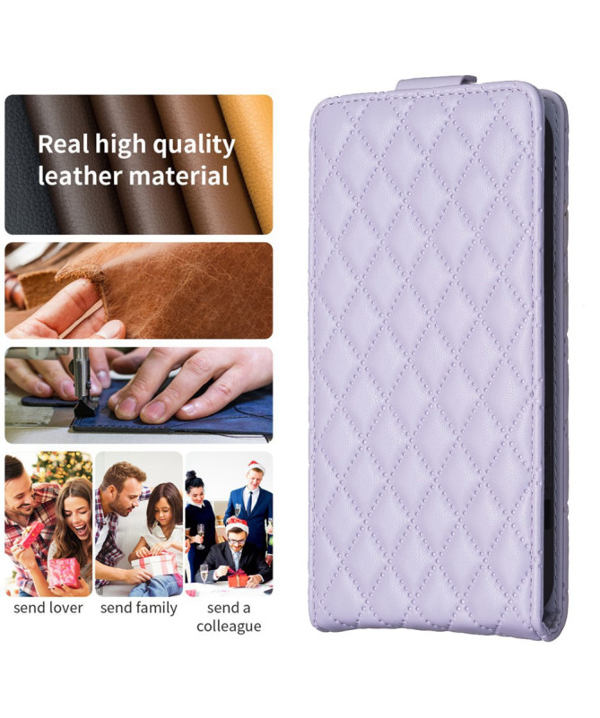 Housse Samsung Galaxy A55 5G Matelassée Rabat Vertical