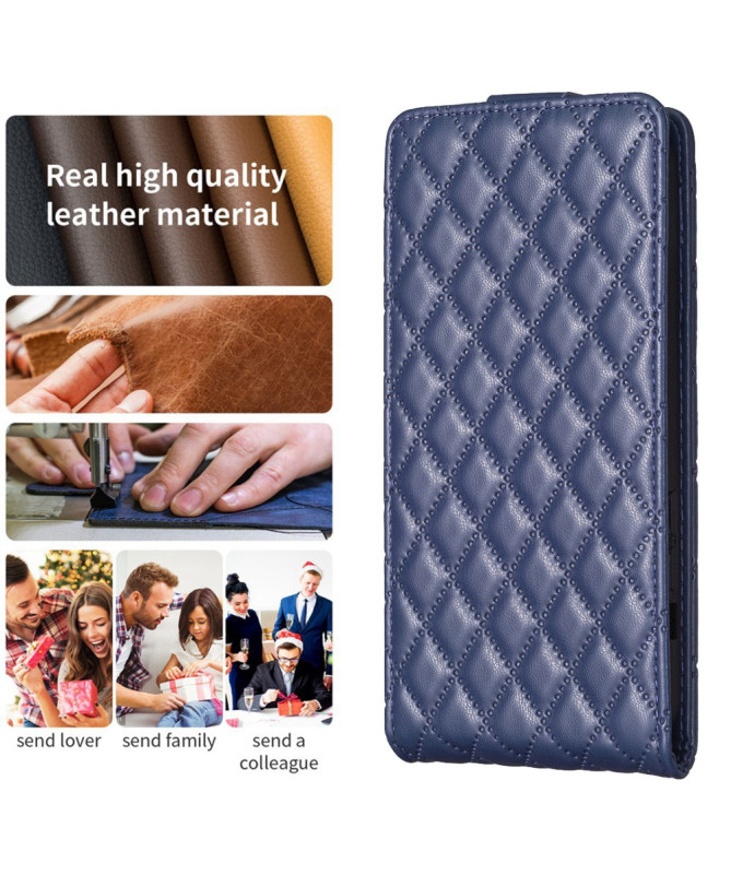 Housse Samsung Galaxy A55 5G Matelassée Rabat Vertical