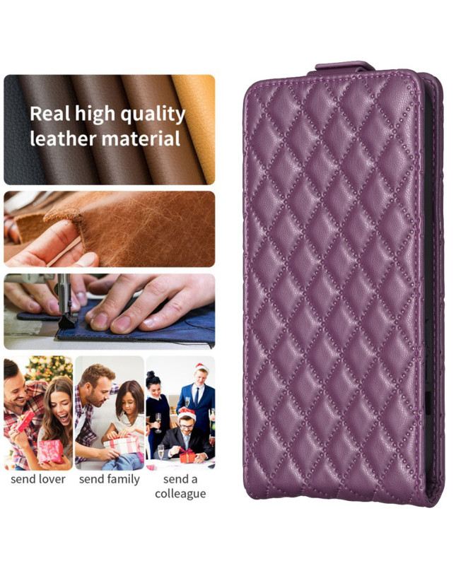 Housse Samsung Galaxy A55 5G Matelassée Rabat Vertical