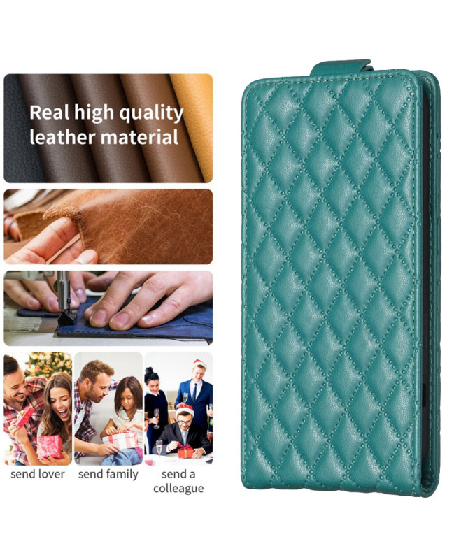 Housse Samsung Galaxy A55 5G Matelassée Rabat Vertical