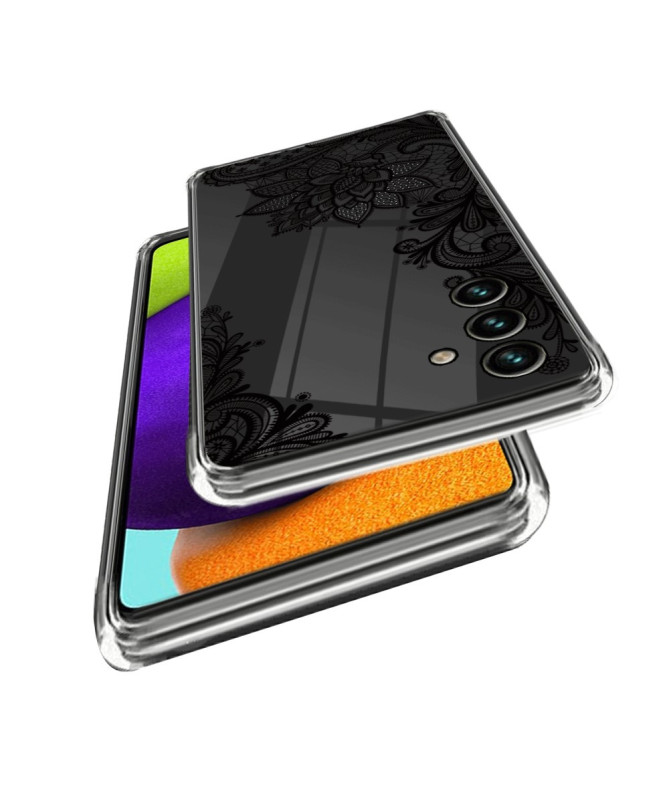 Coque Samsung Galaxy A55 5G fleur dentelle