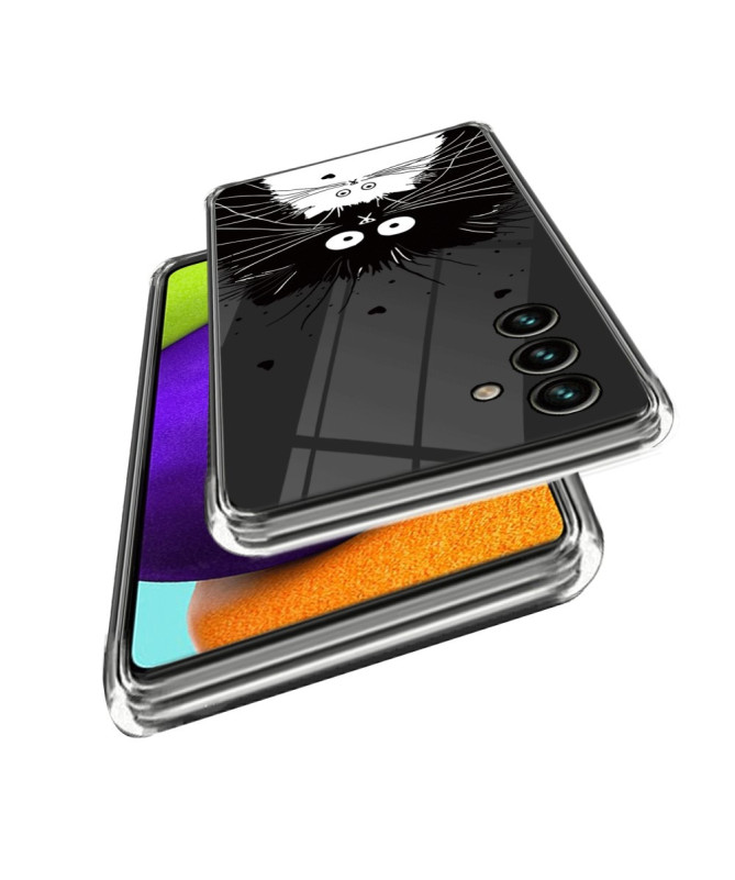 Coque Samsung Galaxy A55 5G chats noir et blanc