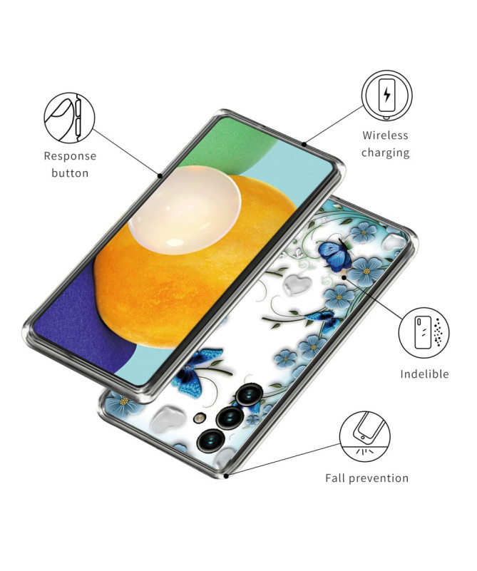 Azure | Coque Papillon Design Galaxy A55 5G