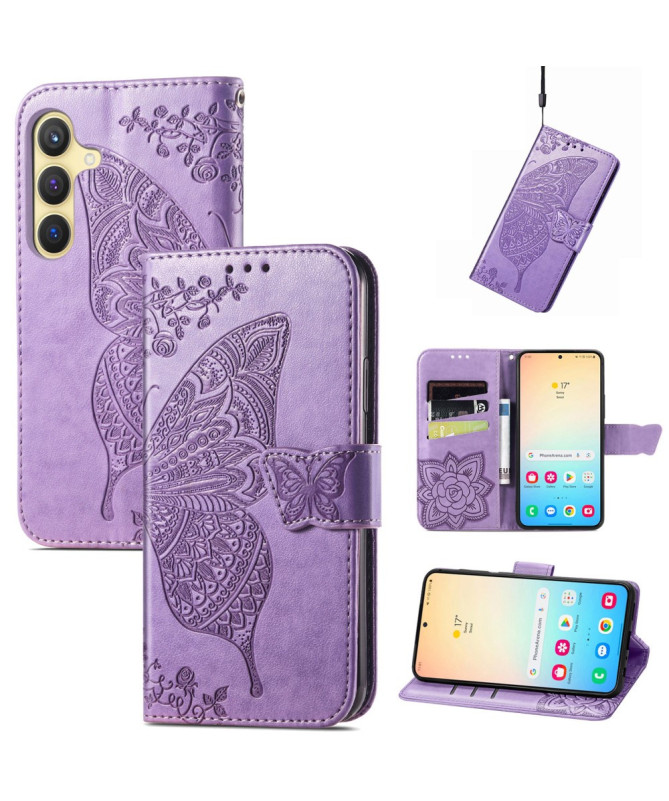 Housse Samsung Galaxy A55 5G Papillon Relief