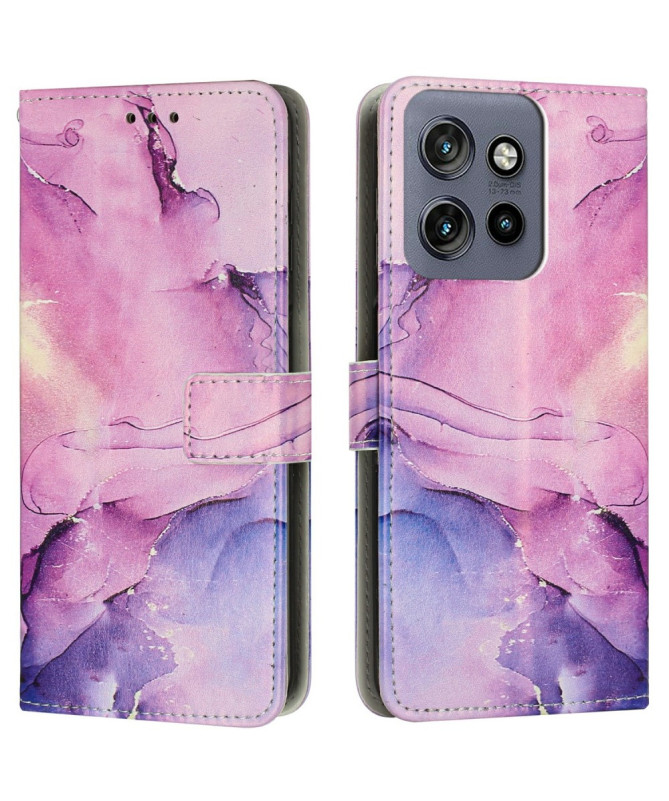 Aurora | Housse Motorola Edge 50 Neo Wallet Marbre
