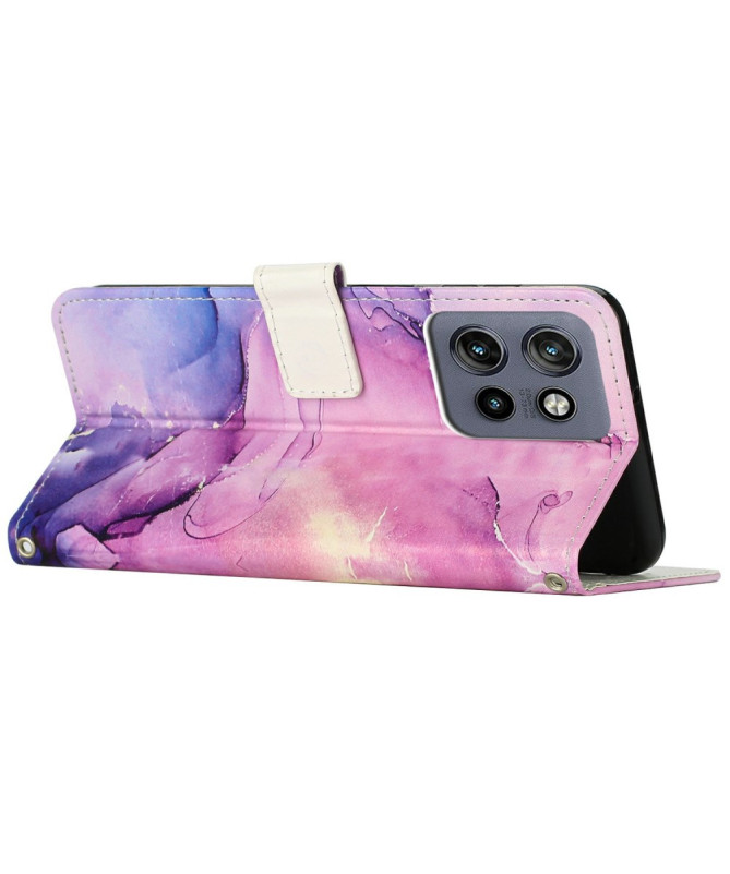 Aurora | Housse Motorola Edge 50 Neo Wallet Marbre