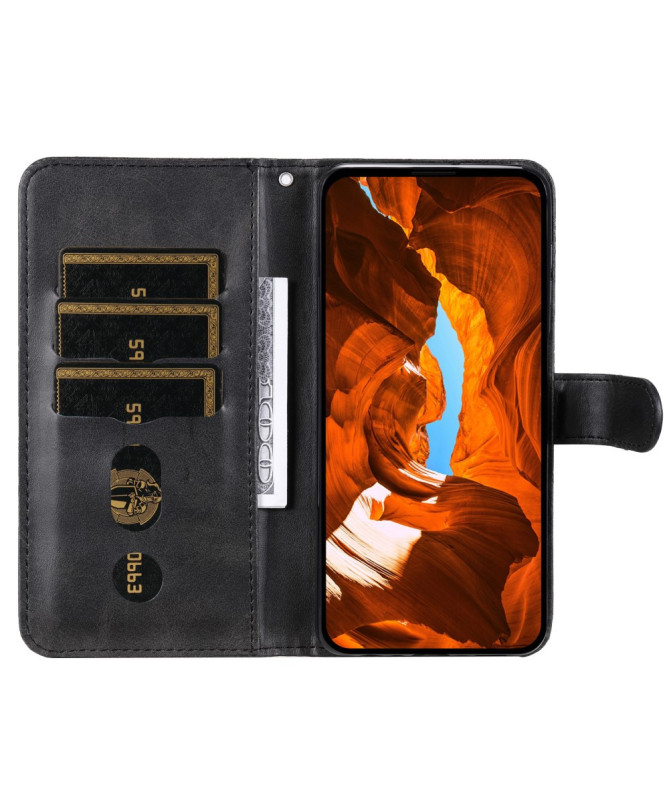 Housse Motorola Edge 50 Neo Zipper Pocket effet cuir