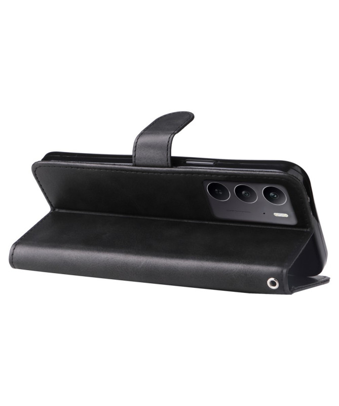 Housse Motorola Edge 50 Neo Zipper Pocket effet cuir