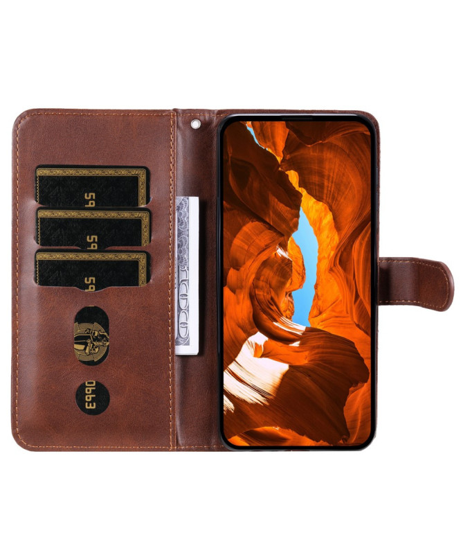 Housse Motorola Edge 50 Neo Zipper Pocket effet cuir