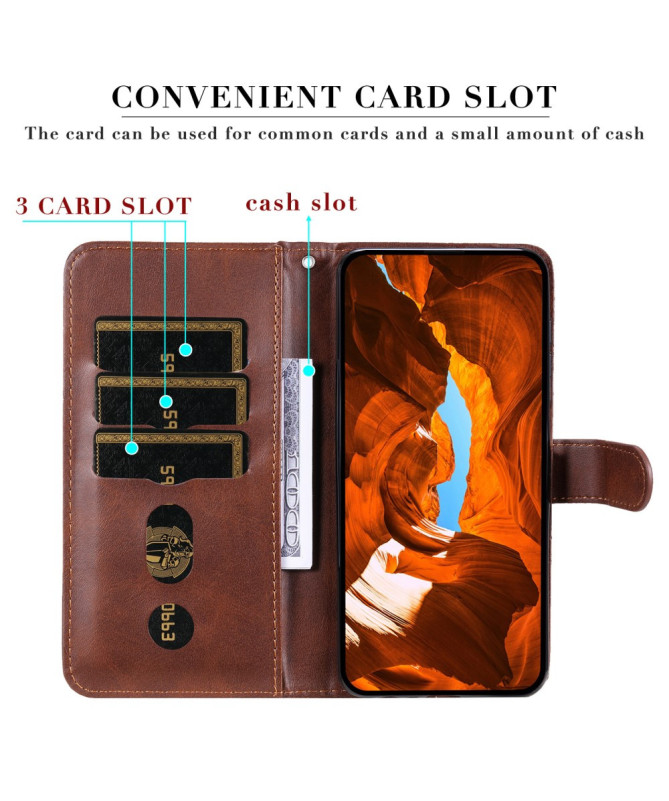 Housse Motorola Edge 50 Neo Zipper Pocket effet cuir