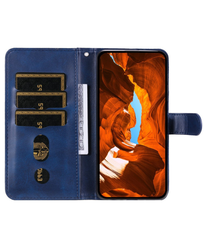 Housse Motorola Edge 50 Neo Zipper Pocket effet cuir