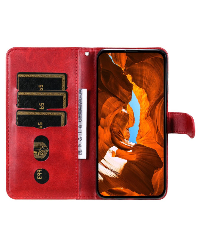 Housse Motorola Edge 50 Neo Zipper Pocket effet cuir