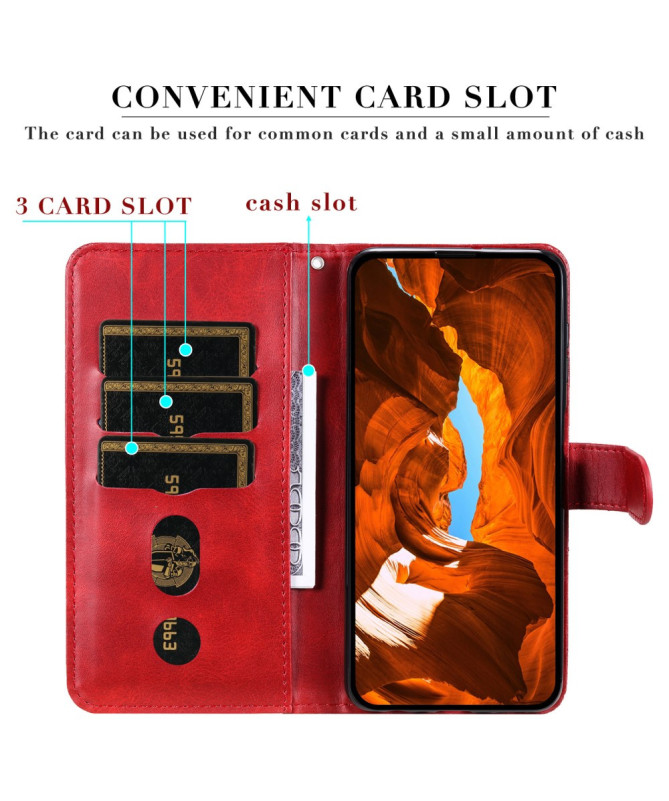 Housse Motorola Edge 50 Neo Zipper Pocket effet cuir