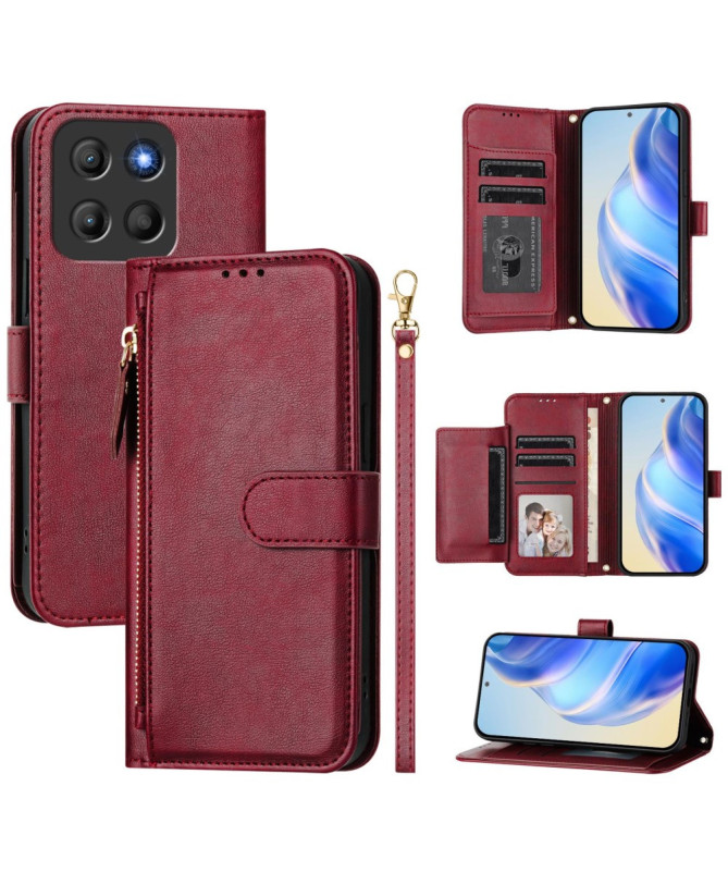 Housse Motorola Edge 50 Neo Porte-Cartes à Lanière