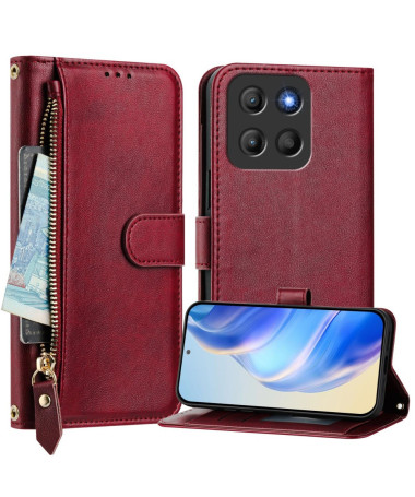 Housse Motorola Edge 50 Neo Porte-Cartes à Lanière Rouge foncé - photo 9