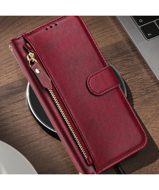 Housse Motorola Edge 50 Neo Porte-Cartes à Lanière