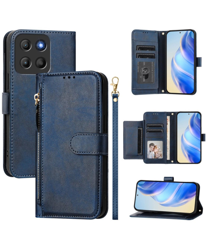Housse Motorola Edge 50 Neo Porte-Cartes à Lanière