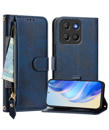 Housse Motorola Edge 50 Neo Porte-Cartes à Lanière Bleu marine - photo 16