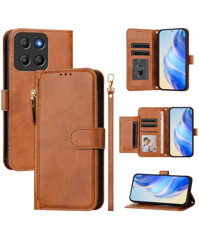 Housse Motorola Edge 50 Neo Porte-Cartes à Lanière