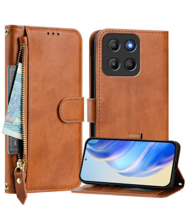 Housse Motorola Edge 50 Neo Porte-Cartes à Lanière Marron Clair - photo 30
