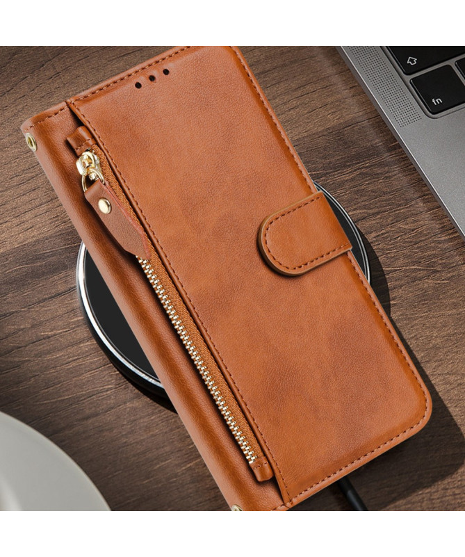 Housse Motorola Edge 50 Neo Porte-Cartes à Lanière
