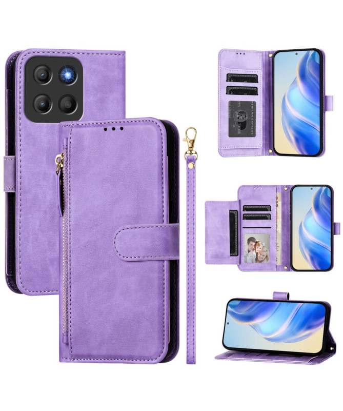 Housse Motorola Edge 50 Neo Porte-Cartes à Lanière