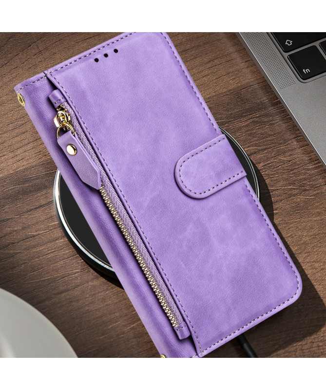 Housse Motorola Edge 50 Neo Porte-Cartes à Lanière