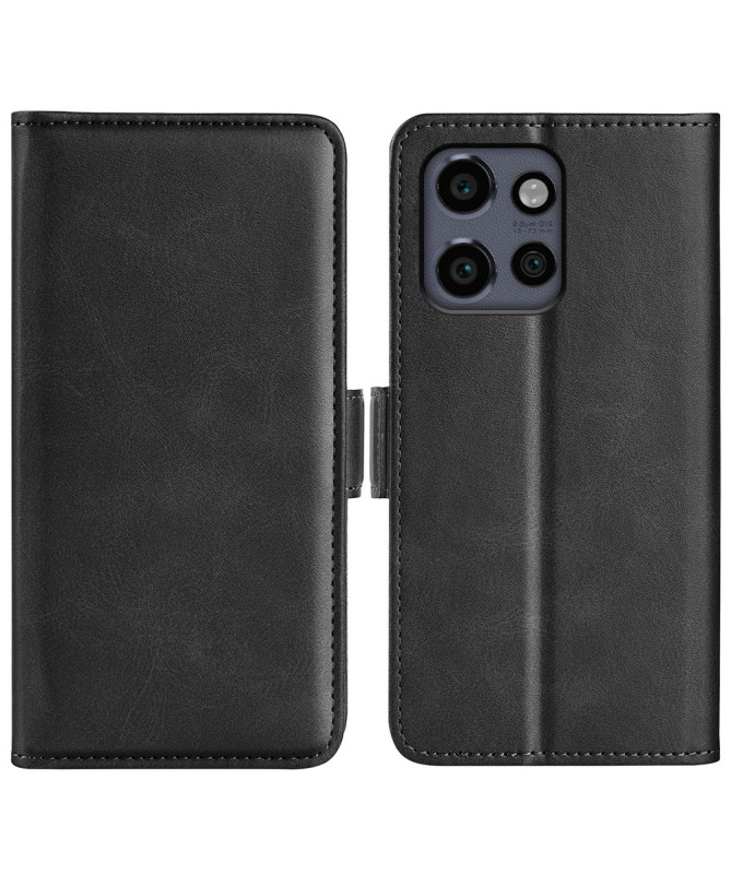 Étui Motorola Edge 50 Neo portefeuille revêtement simili cuir mat