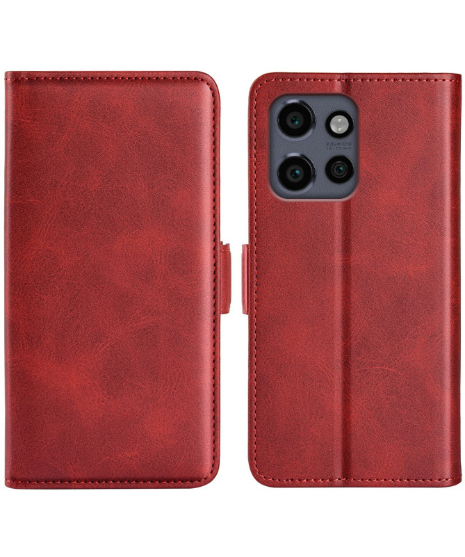Étui Motorola Edge 50 Neo portefeuille revêtement simili cuir mat