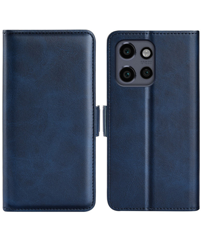 Étui Motorola Edge 50 Neo portefeuille revêtement simili cuir mat