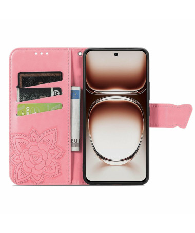 Housse Motorola Edge 50 Neo Papillon Relief Rose - photo 2