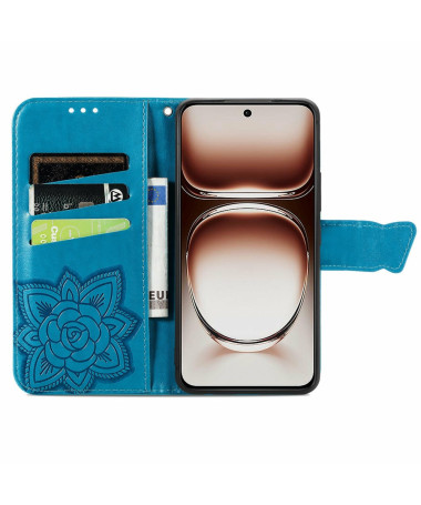 Housse Motorola Edge 50 Neo Papillon Relief Bleu clair - photo 24