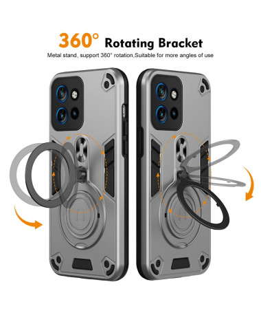 Rotak - Coque Motorola Edge 50 Neo avec Anneau Rotatif Argent - photo 12