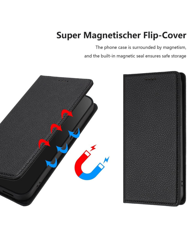 Housse Motorola Edge 50 Neo Flip Cover Texture Grainée