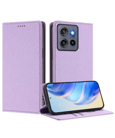 Housse Motorola Edge 50 Neo Flip Cover Texture Grainée Violet clair - photo 32
