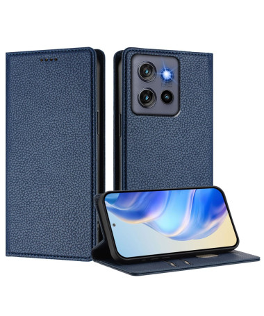 Housse Motorola Edge 50 Neo Flip Cover Texture Grainée Bleu marine - photo 38