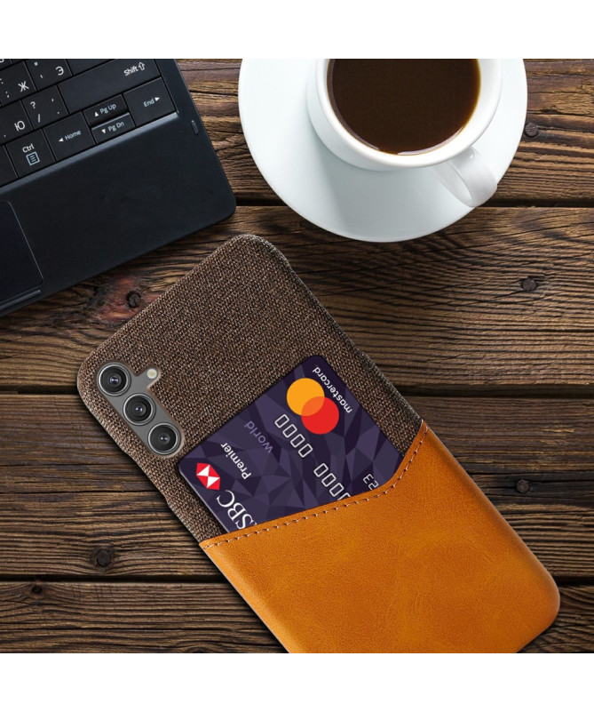 TÄCKA - Coque Samsung Galaxy A35 5G Texture Tissu et Porte-carte