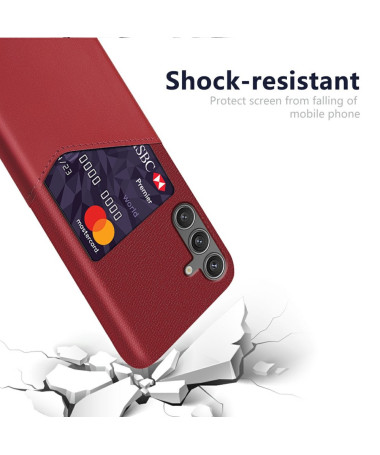 TÄCKA - Coque Samsung Galaxy A35 5G Texture Tissu et Porte-carte Rouge - photo 10