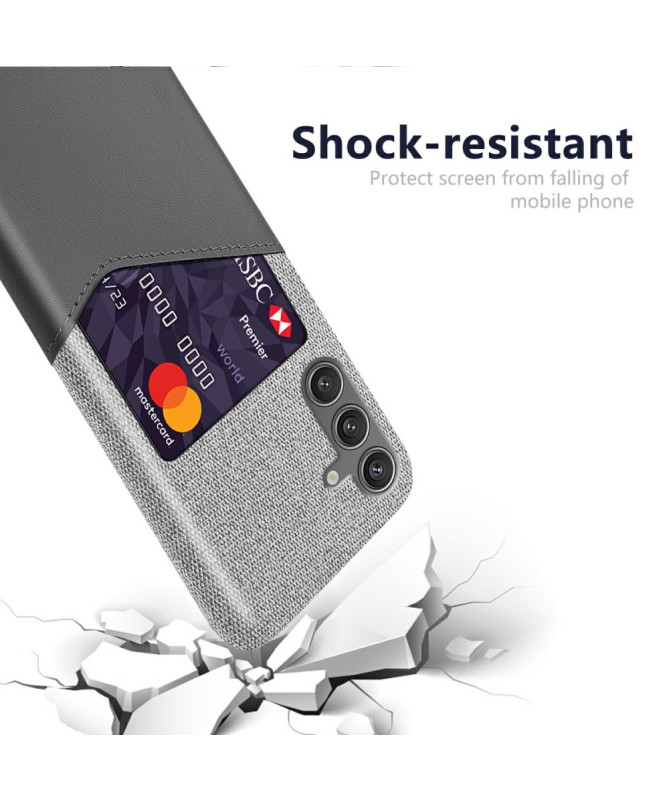 TÄCKA - Coque Samsung Galaxy A35 5G Texture Tissu et Porte-carte