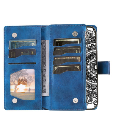 Housse Samsung Galaxy A35 5G Mandala Porte-Cartes Bleu - photo 19