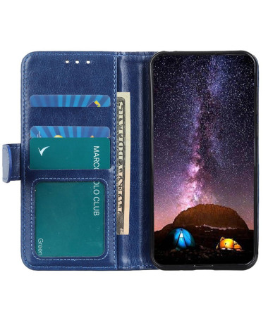 Summit | Housse Samsung Galaxy A35 5G Imitation Cuir Bleu - photo 2
