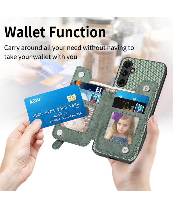 Coque Galaxy A35 5G avec porte-cartes et fermeture éclair intégrée