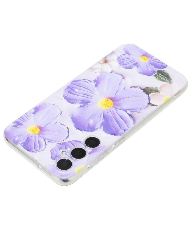 Coque Samsung Galaxy A35 5G Fleurs en Relief