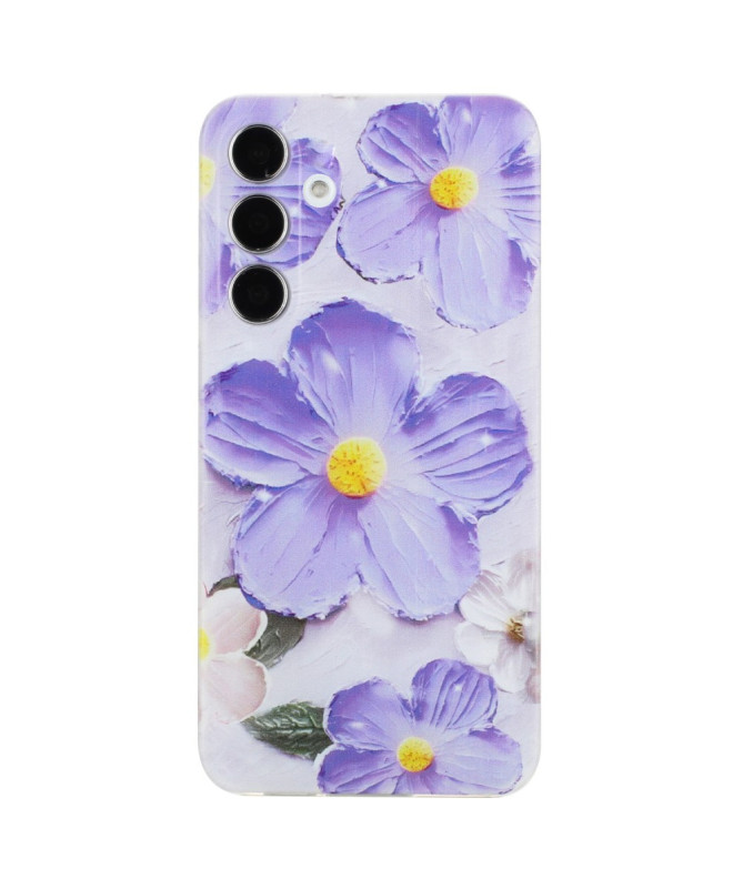 Coque Samsung Galaxy A35 5G Fleurs en Relief