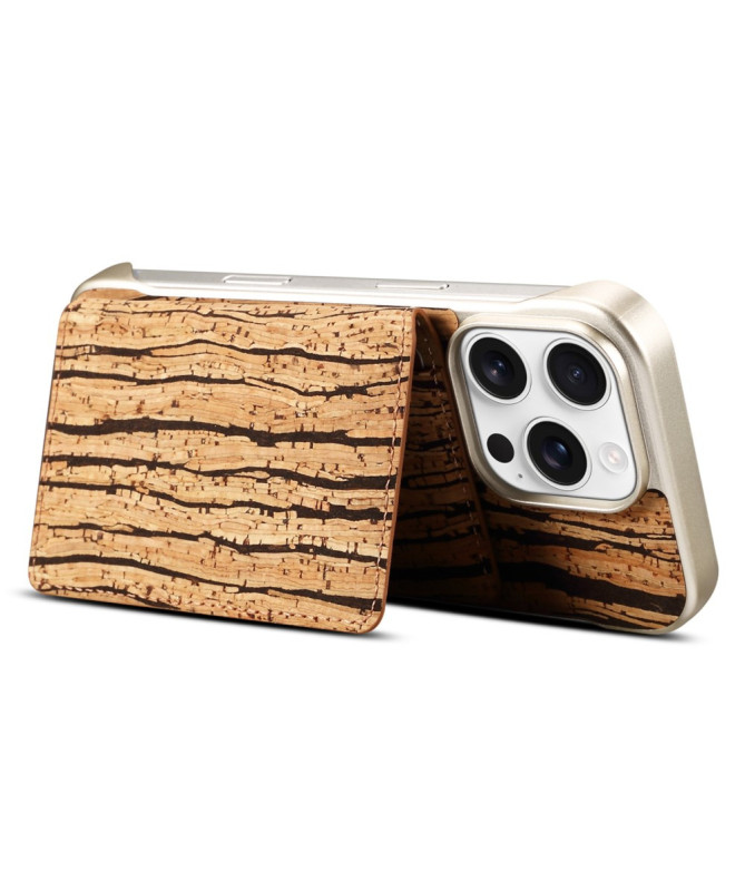 Coque iPhone 16 Pro Max MagFolio Wood | Motif Bois & MagSafe